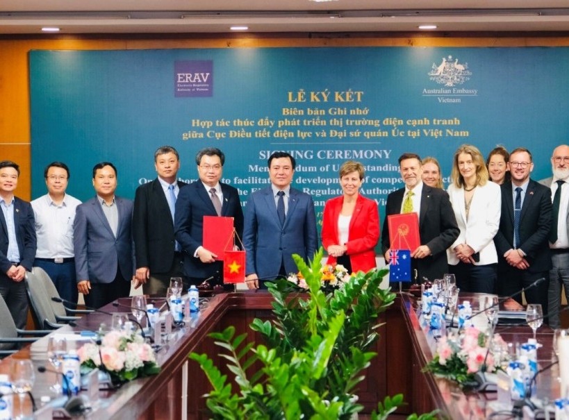 Việt Nam và Úc ký bản ghi nhớ hợp tác phát triển thị trường điện cạnh tranh