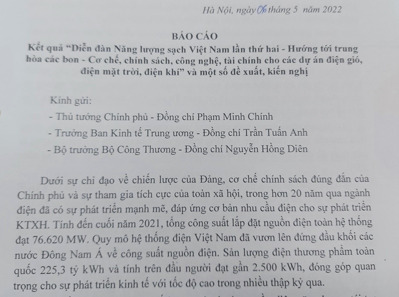 Chính sách, công nghệ, tài chính cho nguồn điện gió, mặt trời, điện khí của Việt Nam
