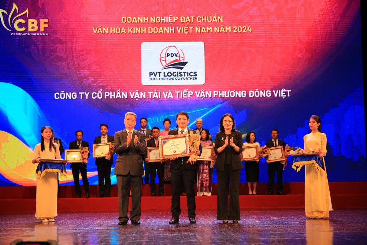 PVT Logistics - Doanh nghiệp đạt chuẩn văn hóa kinh doanh Việt Nam năm 2024