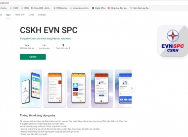 Cảnh báo giả dạng ứng dụng CSKH EVNSPC để lừa đảo khách hàng