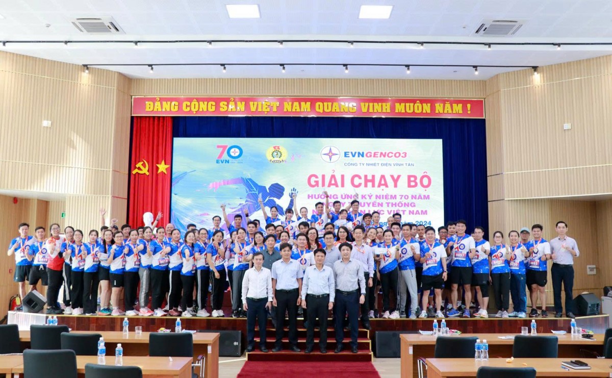 Nhiệt điện Vĩnh Tân tổ chức giải chạy bộ thường niên năm 2024