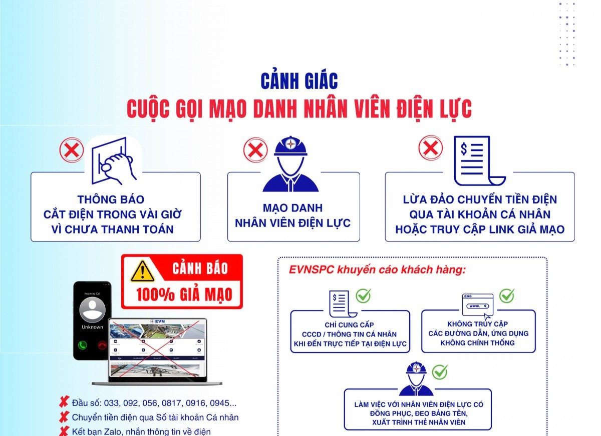 Lại xuất hiện tình trạng giả mạo nhân viên điện lực lừa đảo khách hàng tại phía Nam