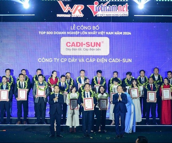 CADI-SUN lần thứ 10 liên tiếp trong Top 500 doanh nghiệp lớn nhất Việt Nam