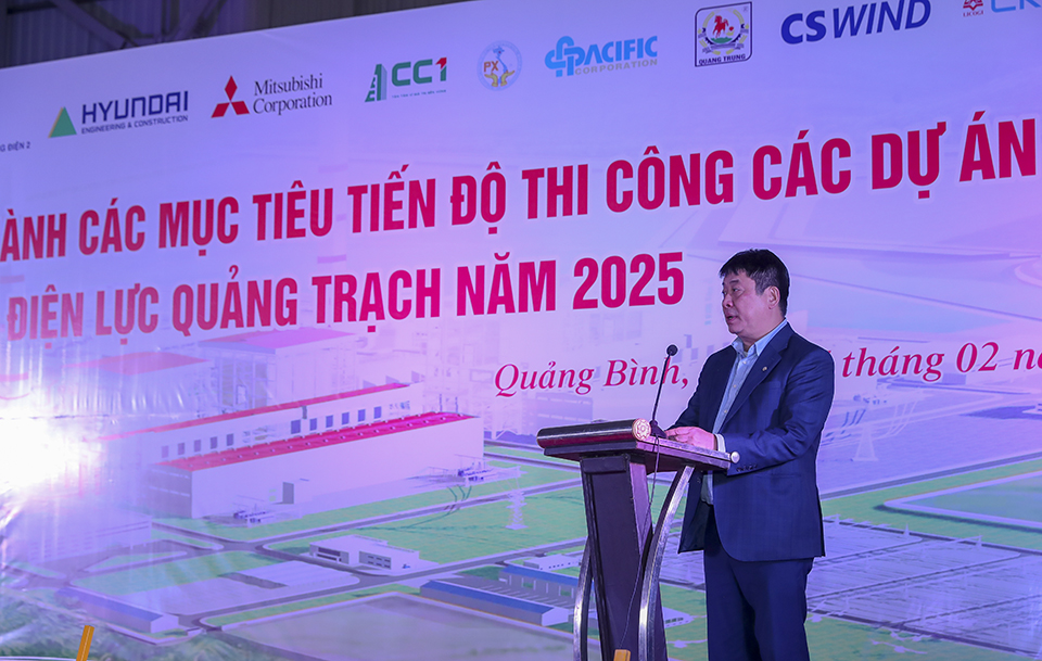 Mục tiêu tiến độ thi công các dự án tại Trung tâm Điện lực Quảng Trạch năm 2025