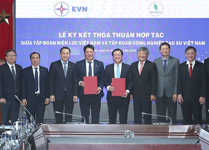 EVN và Tập đoàn Công nghiệp Cao su Việt Nam ký thỏa thuận hợp tác