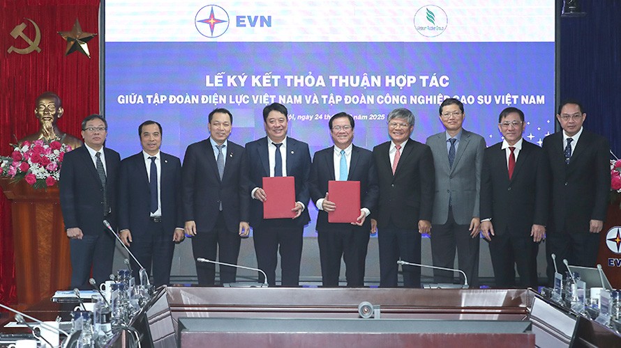 EVN và Tập đoàn Công nghiệp Cao su Việt Nam ký thỏa thuận hợp tác