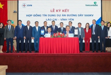 Ký hợp đồng tín dụng dự án đường dây 500kV Lào Cai - Vĩnh Yên