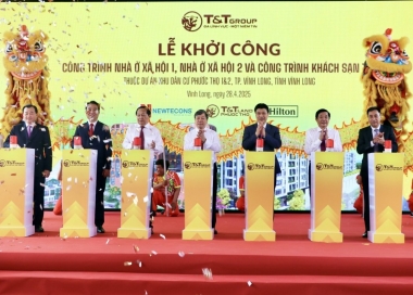 T&T Group khởi công xây dựng 2 công trình nhà ở xã hội và tòa khách sạn tại Vĩnh Long