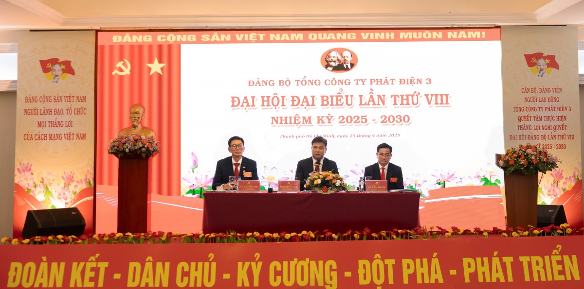 Đại hội Đảng bộ Tổng Công ty Phát điện 3 lần thứ VIII, nhiệm kỳ 2025-2030