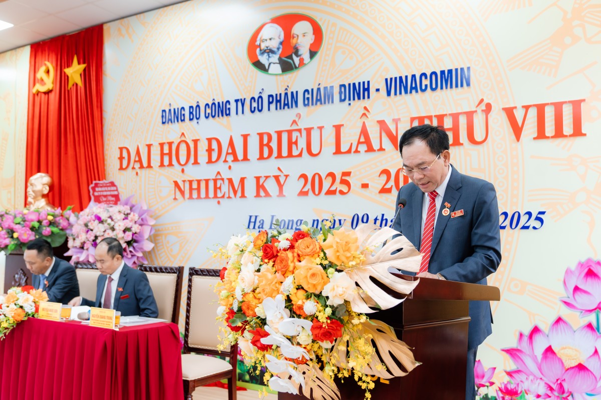 Đảng bộ Công ty Cổ phần Giám định-Vinacomin tổ chức thành công Đại hội lần VIII, nhiệm kỳ 2025-2030