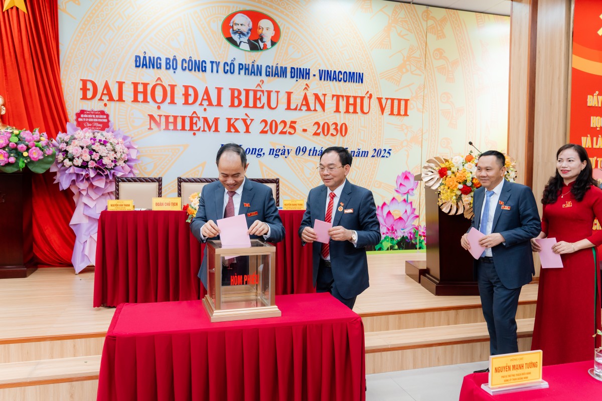 Đảng bộ Công ty Cổ phần Giám định-Vinacomin tổ chức thành công Đại hội lần VIII, nhiệm kỳ 2025-2030