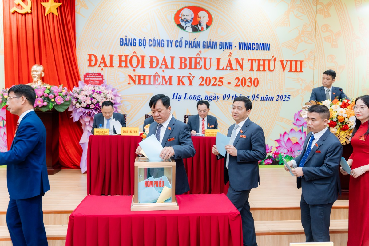 Đảng bộ Công ty Cổ phần Giám định-Vinacomin tổ chức thành công Đại hội lần VIII, nhiệm kỳ 2025-2030