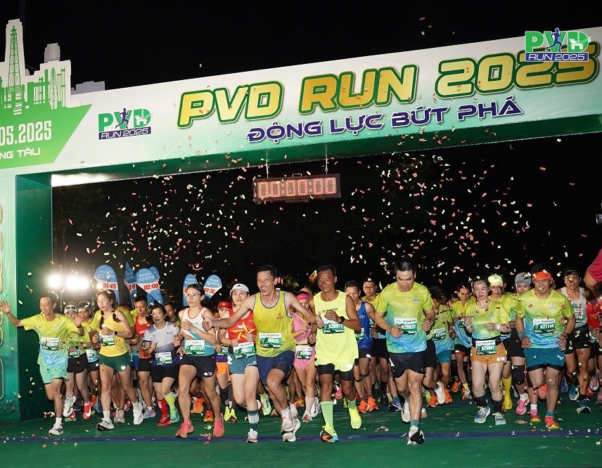 1.209 vận động viên hoàn thành tổng quãng đường 13.500 km tại PVD RUN 2025