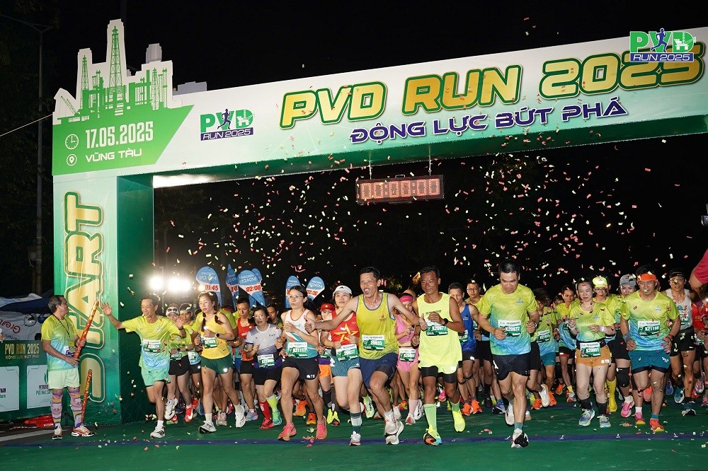 1.209 vận động viên hoàn thành tổng quãng đường 13.500 km tại PVD RUN 2025