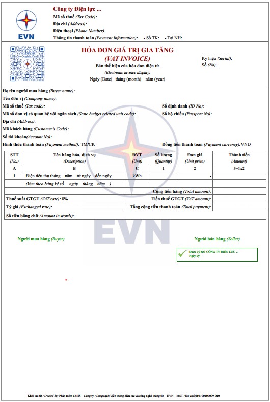 EVN triển khai mẫu hóa đơn tiền điện mới (áp dụng từ 1/6/2025)