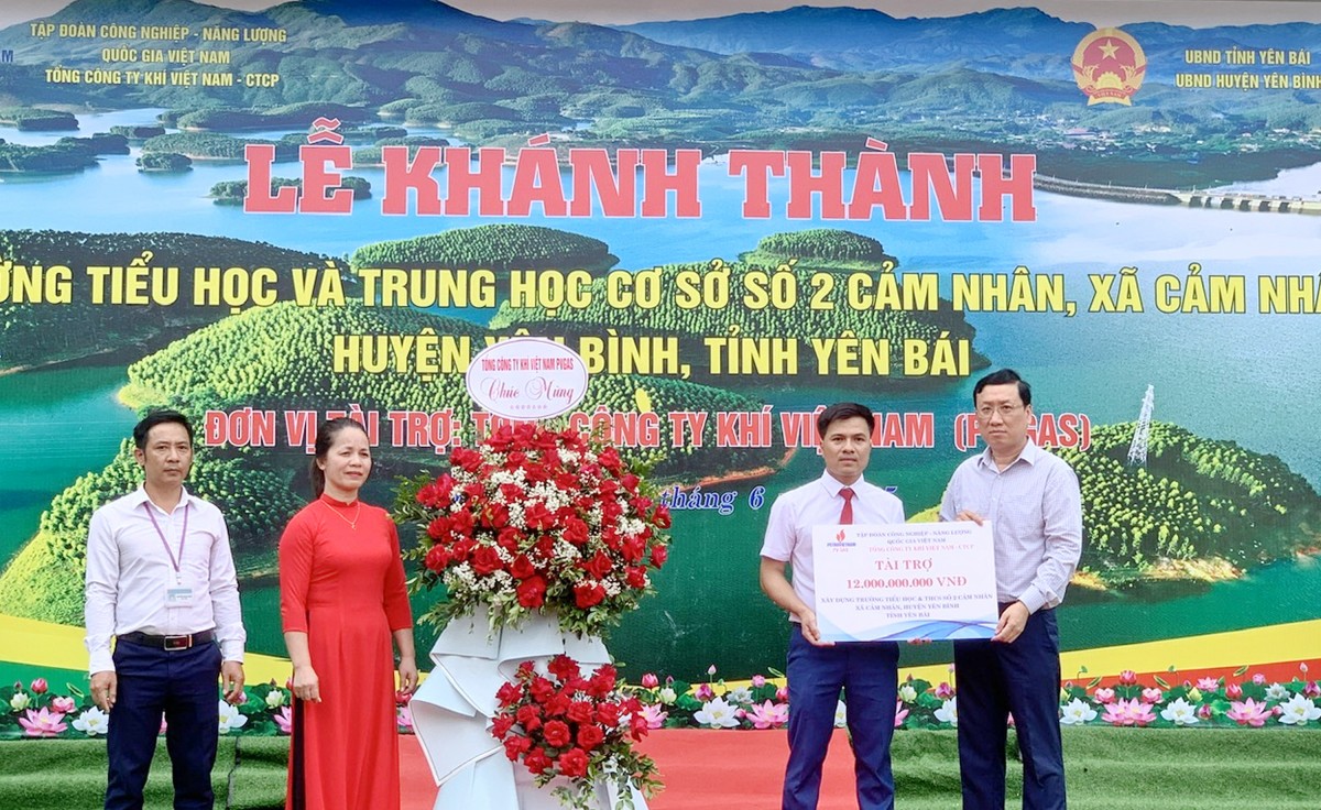 PV GAS tài trợ xây dựng Trường Tiểu học và THCS số 2 Cảm Nhân (tại Yên Bái)