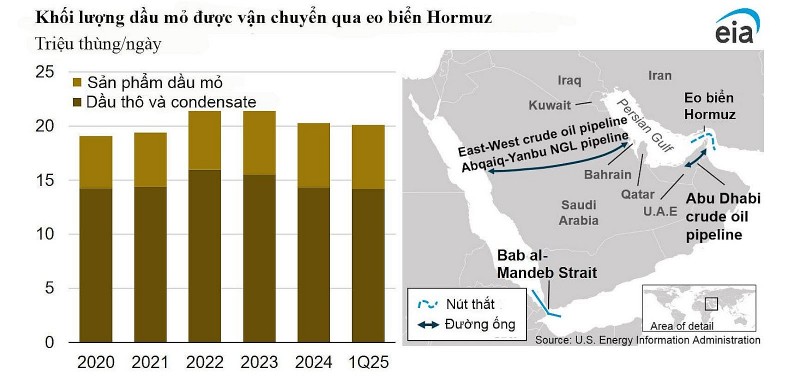 Eo biển Hormuz - Điểm nghẽn của dòng chảy dầu mỏ và dự báo ban đầu về tác động tới Việt Nam