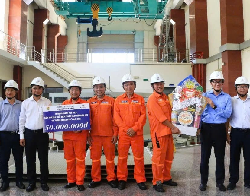 EVNGENCO3 động viên người lao động nhân Tháng Công nhân năm 2025