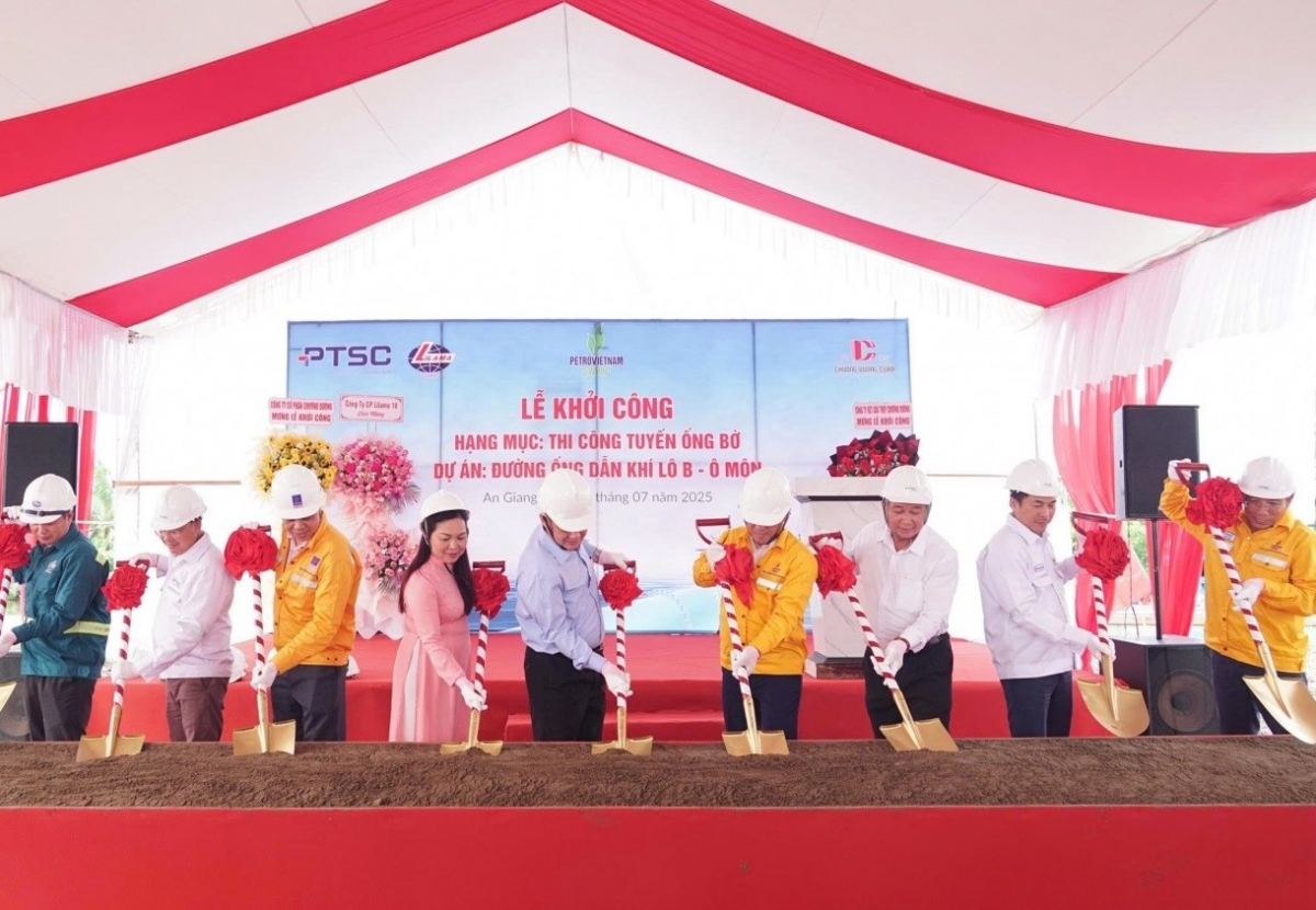 Khởi công tuyến ống (trên bờ) dự án đường ống dẫn khí Lô B - Ô Môn
