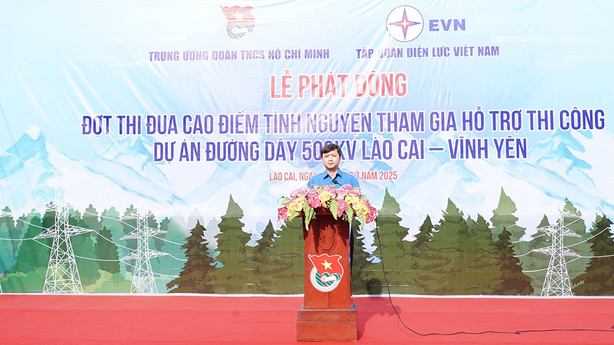 Phát động thi đua tình nguyện hỗ trợ thi công đường dây 500kV Lào Cai - Vĩnh Yên