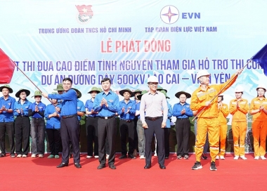 Phát động thi đua tình nguyện hỗ trợ thi công đường dây 500kV Lào Cai - Vĩnh Yên