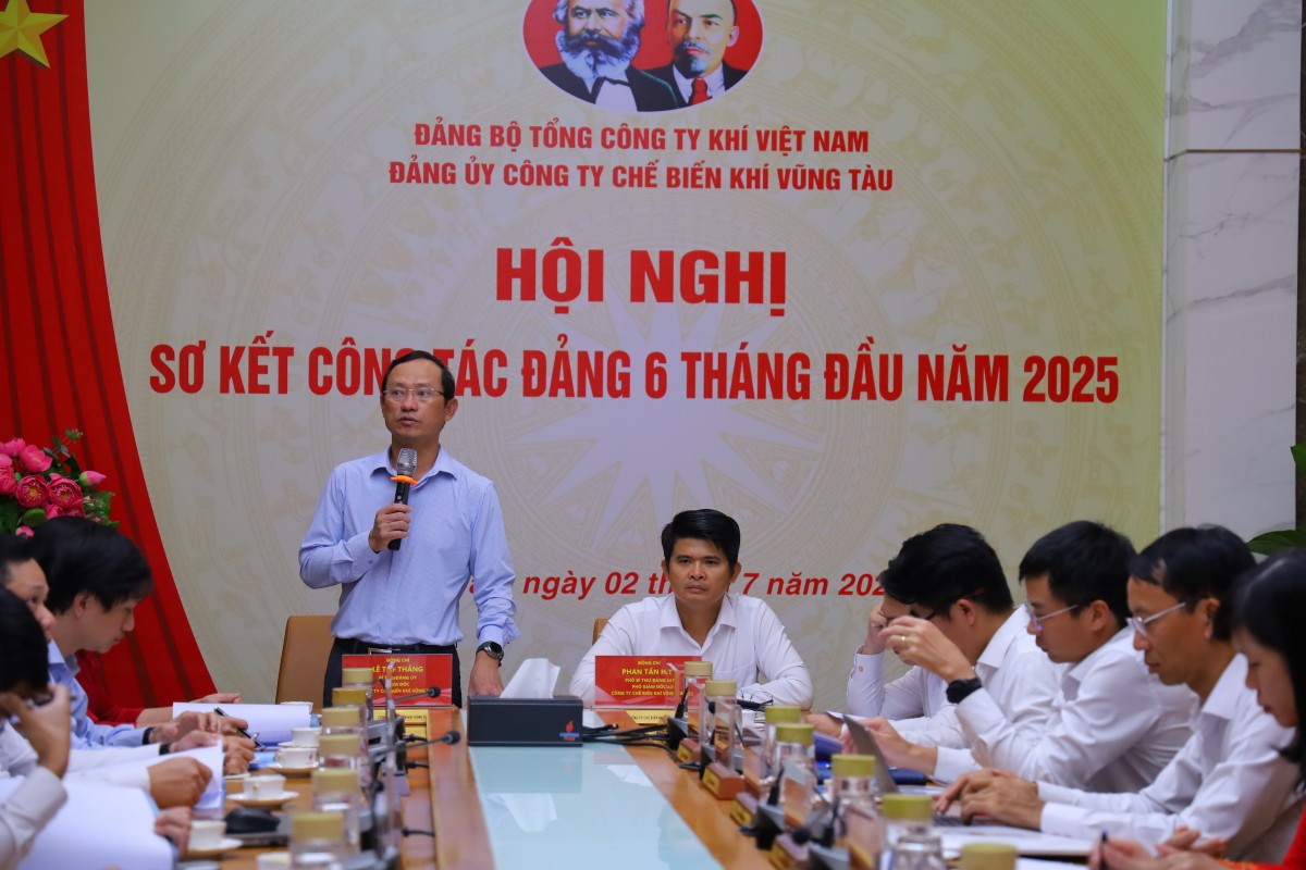Đảng bộ PV GAS VUNG TAU hoàn thành xuất sắc công tác 6 tháng đầu năm 2025