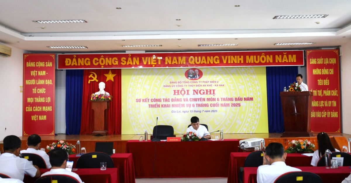 Thủy điện An Khê - Ka Nak sơ kết công tác Đảng và chuyên môn 6 tháng đầu năm, nhiệm vụ 6 tháng cuối năm 2025