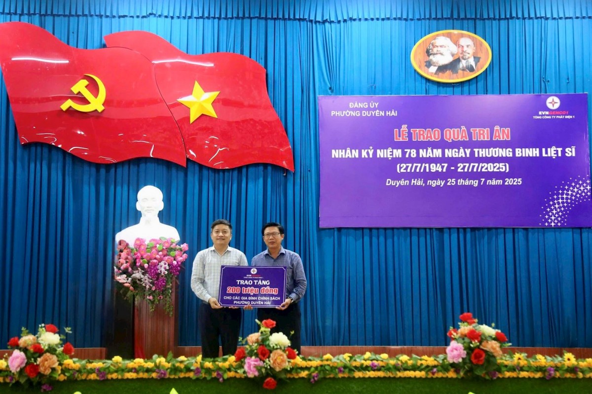 EVNGENCO1 tổ chức chuỗi hoạt động tri ân nhân Ngày Thương binh - Liệt sỹ tại tỉnh Vĩnh Long