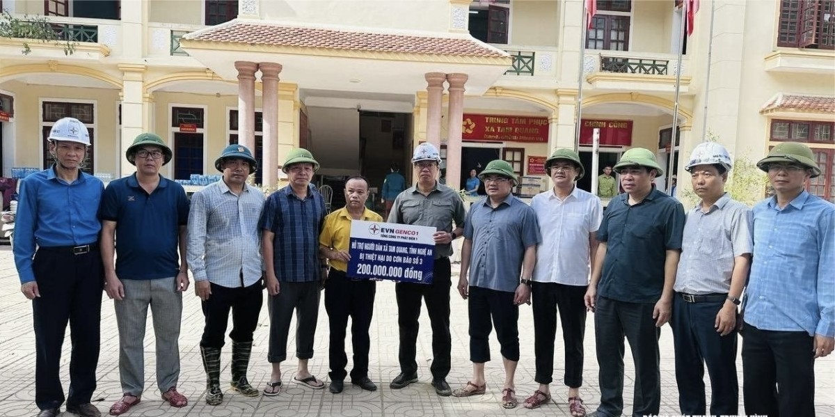 EVNGENCO1 trao 1 tỷ đồng hỗ trợ người dân các xã chịu ảnh hưởng mưa lũ tại tỉnh Nghệ An