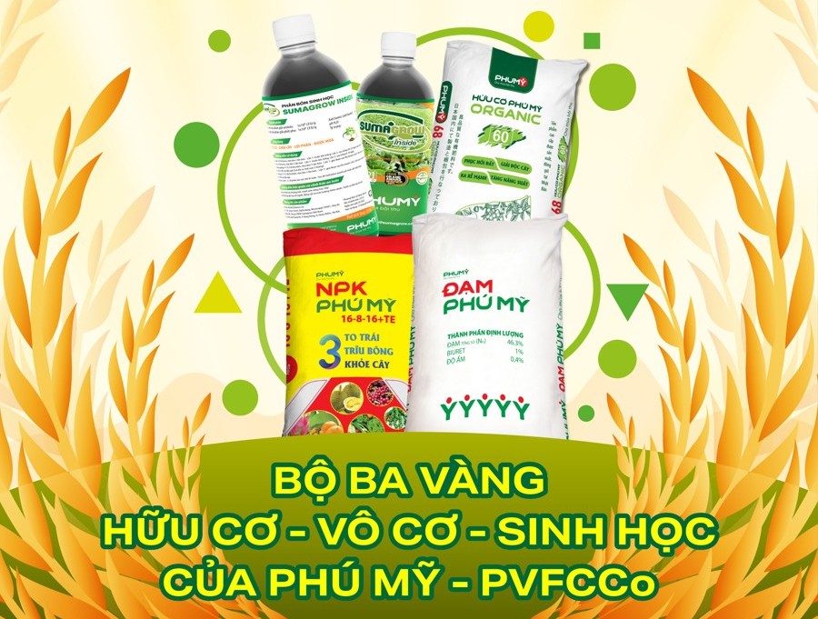PVFCCo ra mắt Hữu cơ Phú Mỹ Organic, hoàn thiện ‘Bộ ba vàng’ dinh dưỡng cho nông nghiệp bền vững