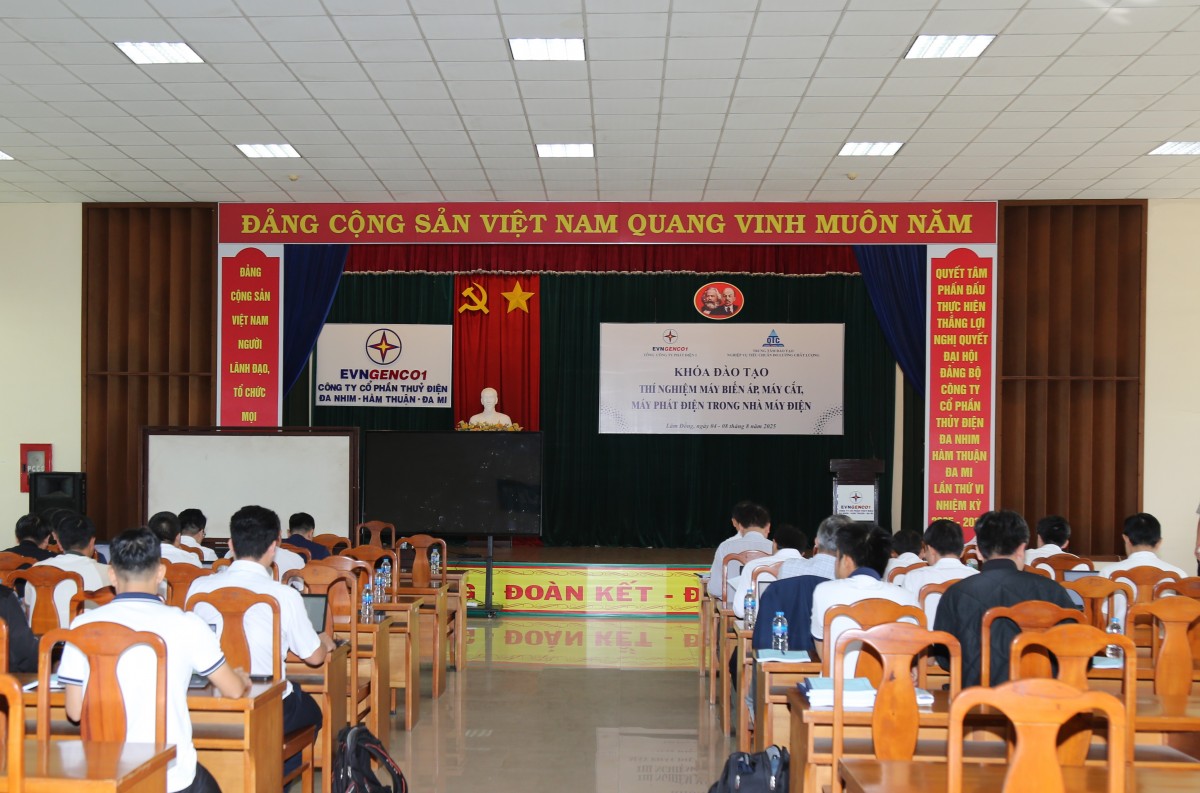 EVNGENCO1 tổ chức khóa đào tạo thí nghiệm máy biến áp, máy cắt, máy phát điện trong nhà máy điện