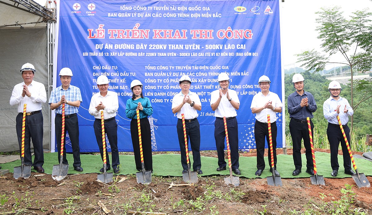 Triển khai thi công dự án đường dây 220kV Than Uyên - Lào Cai