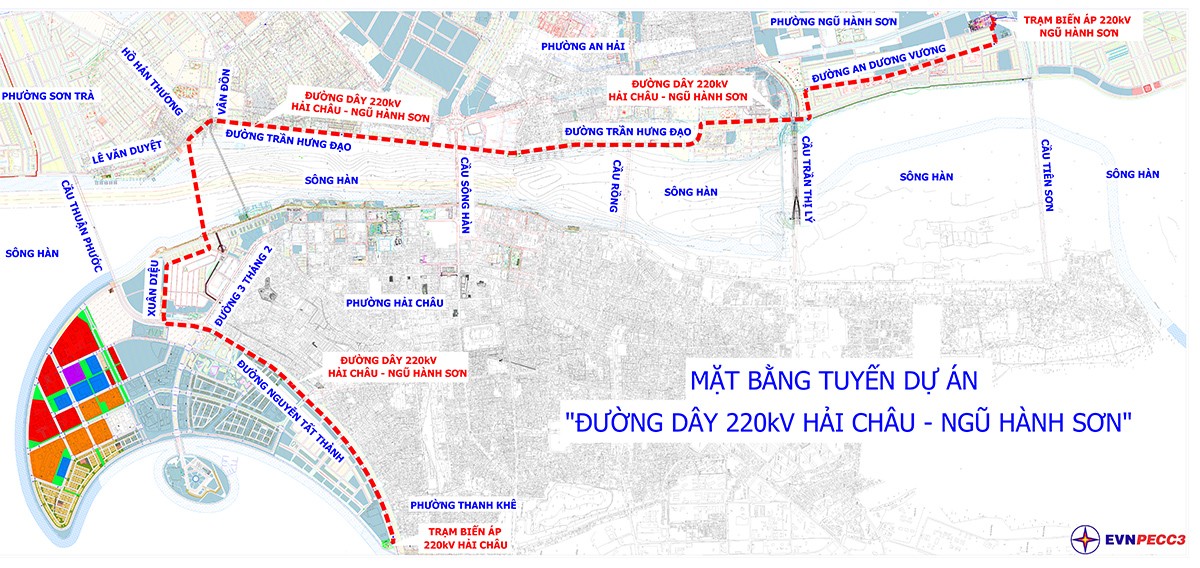 Chấp thuận chủ trương đầu tư dự án đường dây 220kV Hải Châu - Ngũ Hành Sơn
