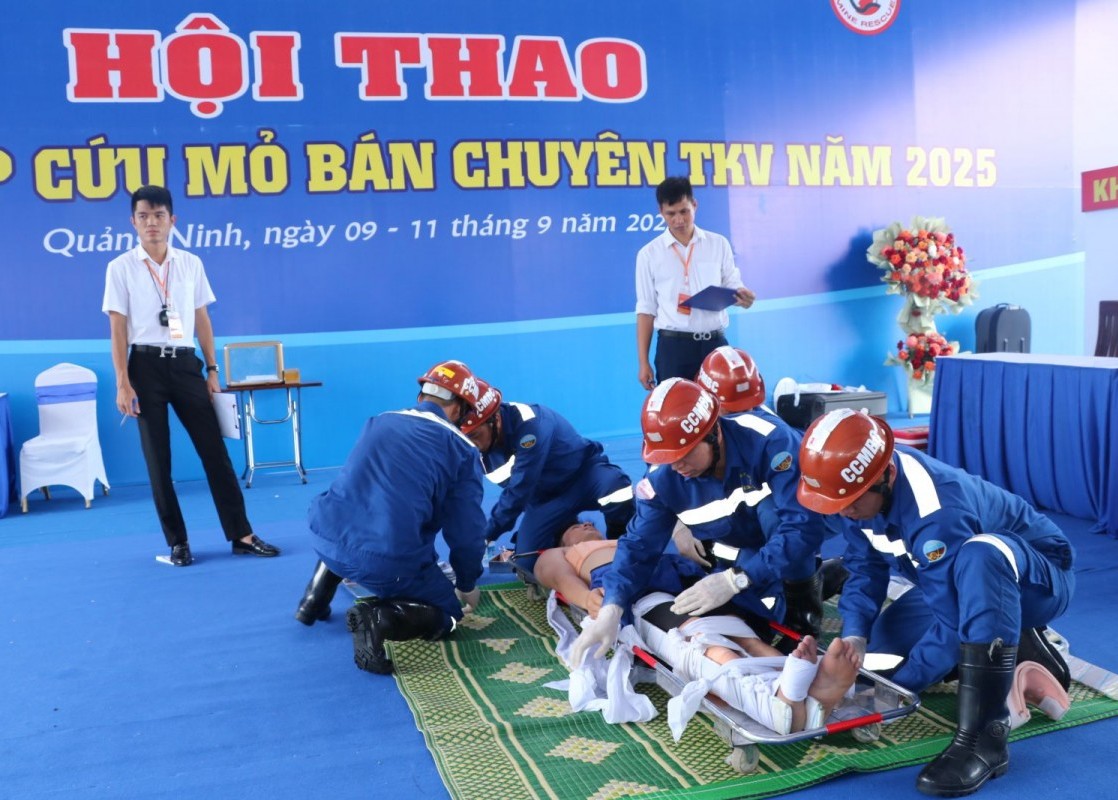 Nâng cao năng lực cấp cứu mỏ bán chuyên TKV