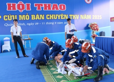 Nâng cao năng lực cấp cứu mỏ bán chuyên TKV