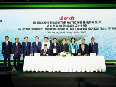 Ký hợp đồng tín dụng cho dự án khai thác khí, đường ống dẫn khí Lô B - Ô Môn