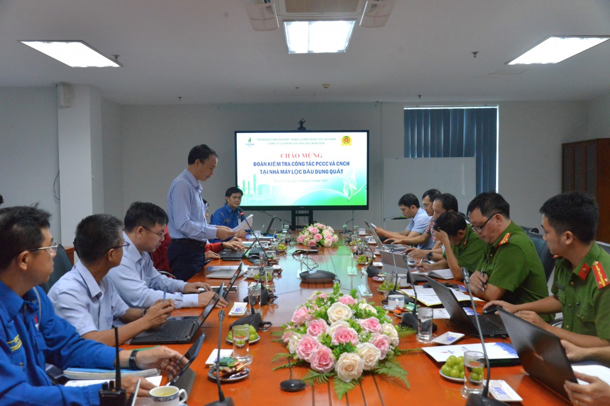 Chủ động phòng cháy chữa cháy, đảm bảo an toàn tuyệt đối cho Nhà máy Lọc dầu Dung Quất