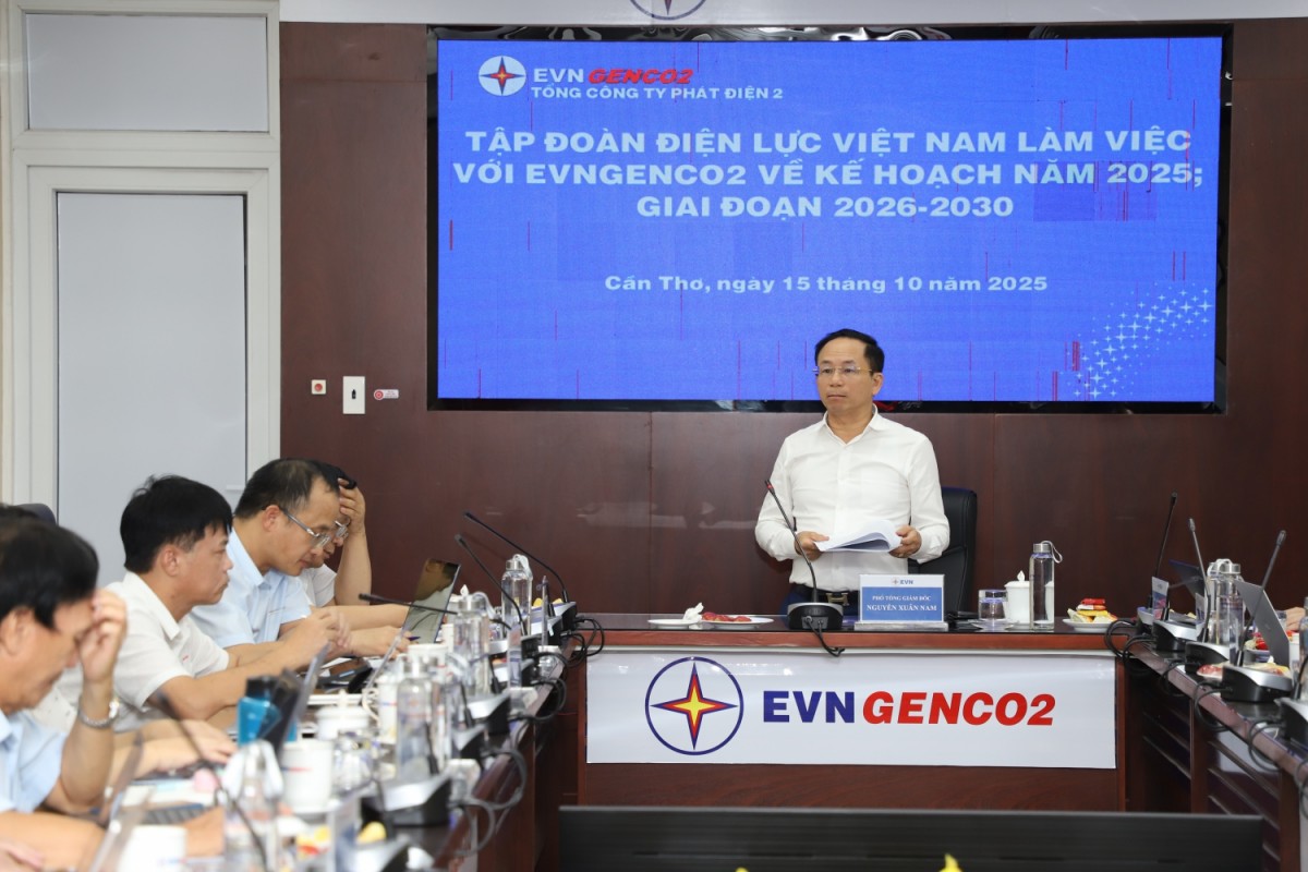 EVN làm việc với EVNGENCO2 về kế hoạch năm 2025 và giai đoạn 2026-2030
