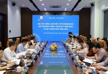 Bộ Tài chính làm việc với EVNGENCO2 về chương trình giám sát năm 2024 và 6 tháng 2025
