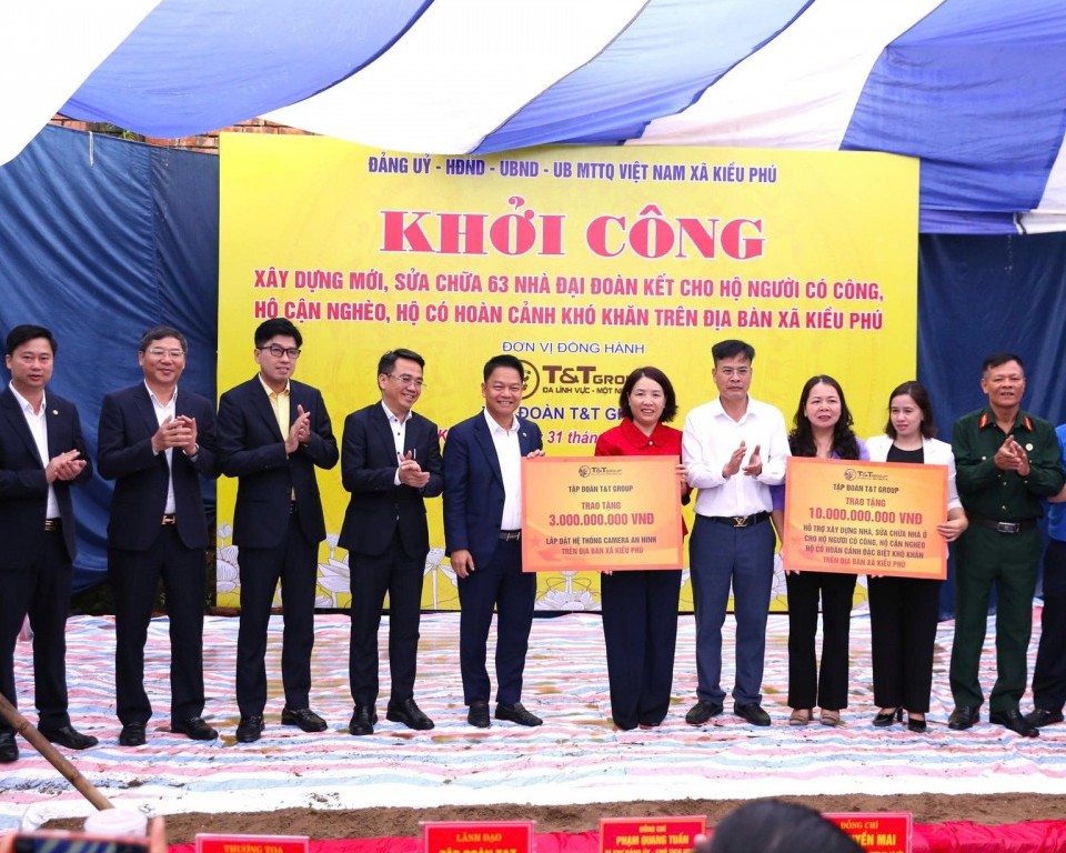 T&T Group tài trợ xây Nhà Đại đoàn kết và hệ thống camera an ninh tại xã Kiều Phú (Hà Nội)