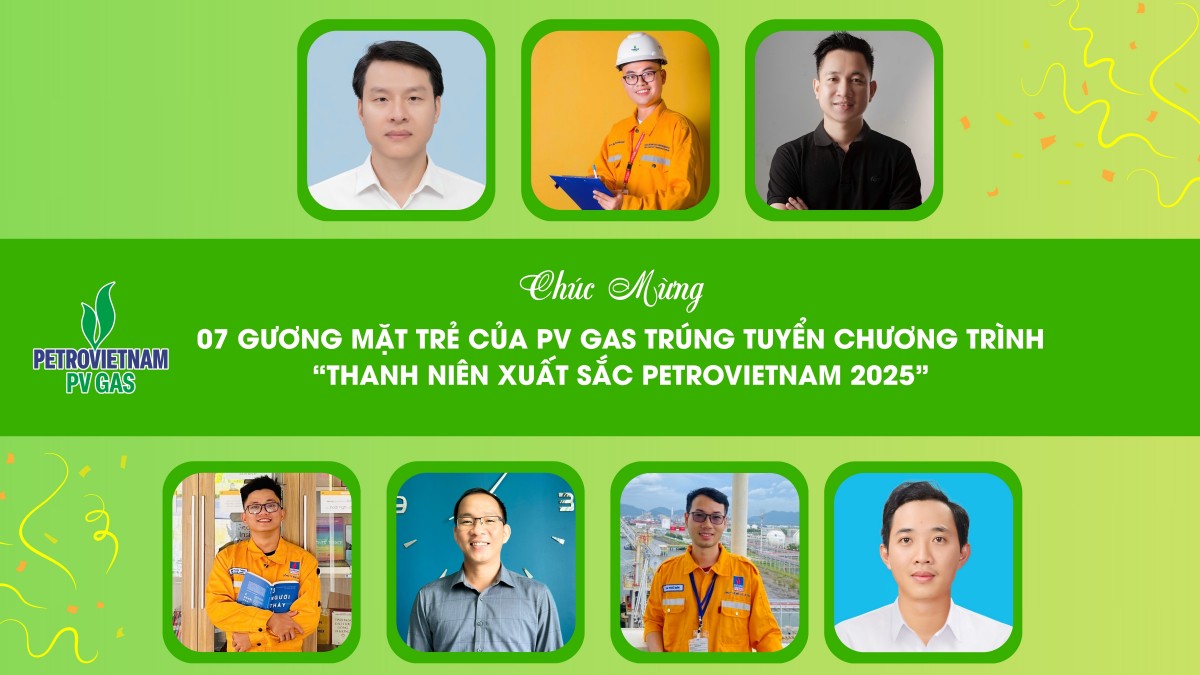 Bảy gương mặt trẻ của PV GAS trúng tuyển chương trình ‘Thanh niên xuất sắc PVN 2025’