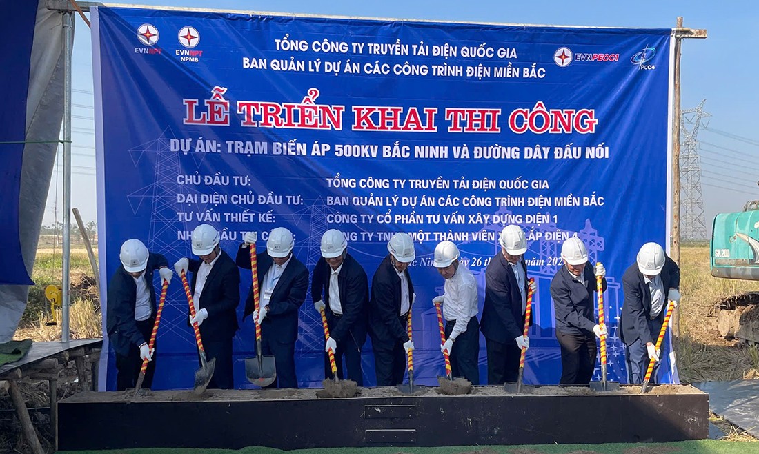Triển khai thi công dự án Trạm biến áp 500kV Bắc Ninh và đường dây đấu nối