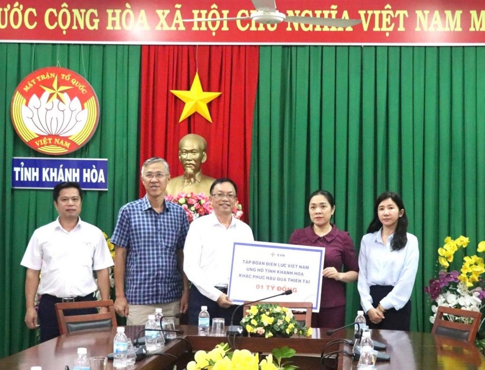 EVN hỗ trợ 2 tỷ đồng cho Khánh Hòa và Lâm Đồng khắc phục hậu quả thiên tai