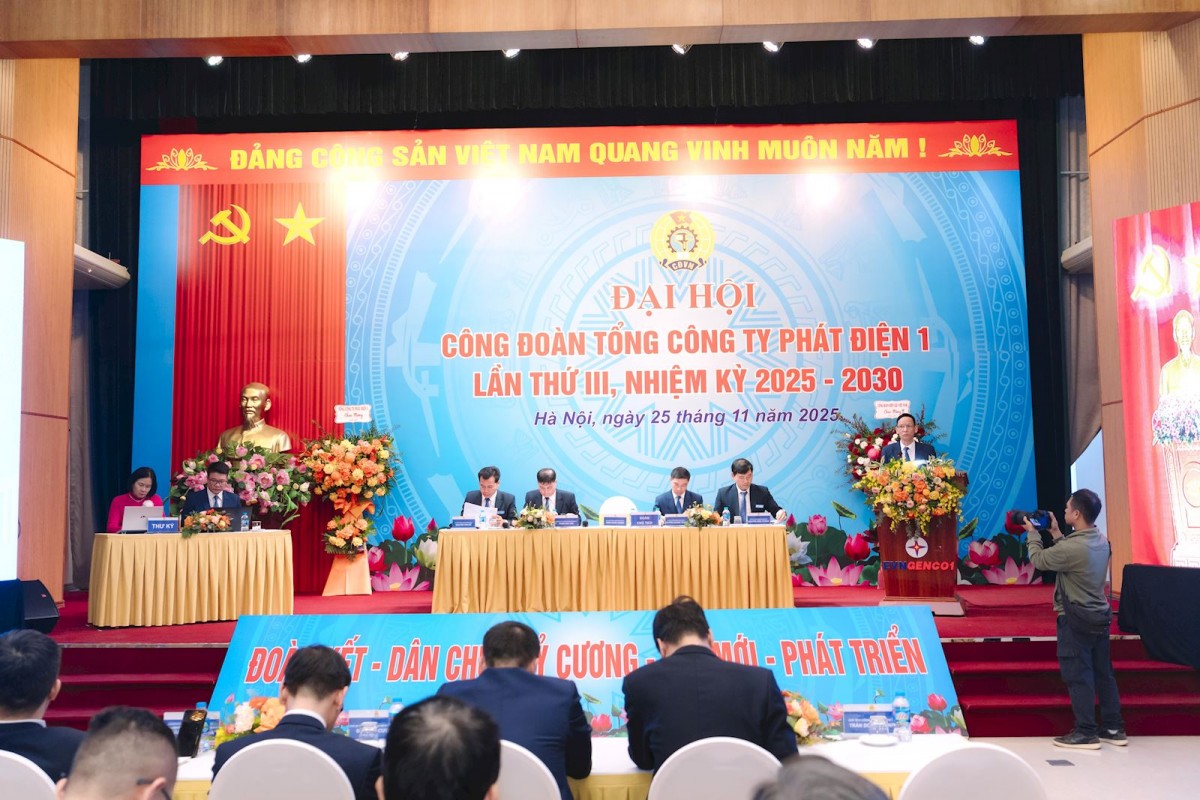 Đại hội Công đoàn EVNGENCO1 lần thứ III (nhiệm kỳ 2025-2030)