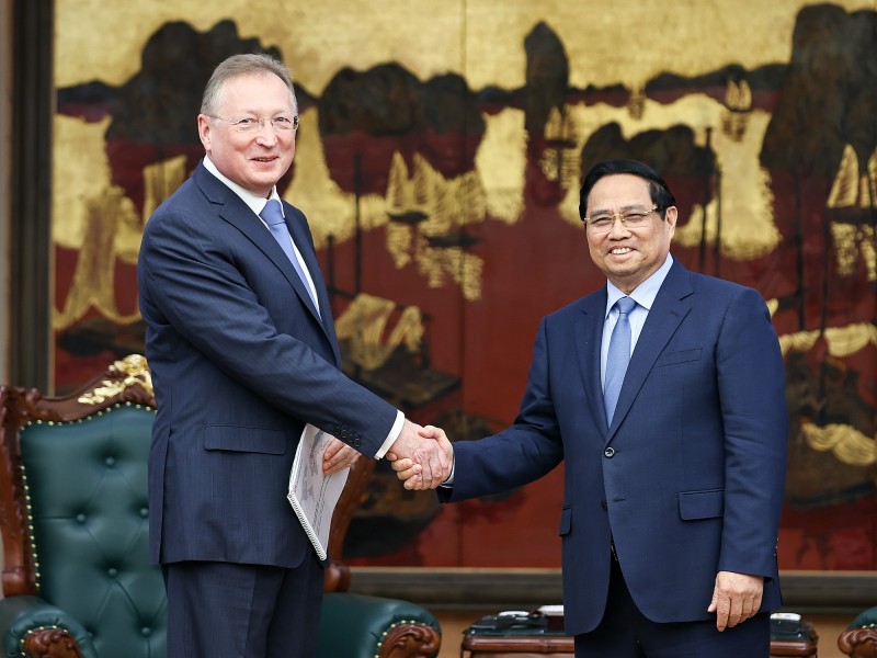 Thủ tướng tiếp Tổng Giám đốc Zarubezhneft - Công ty dầu khí quốc doanh LB Nga