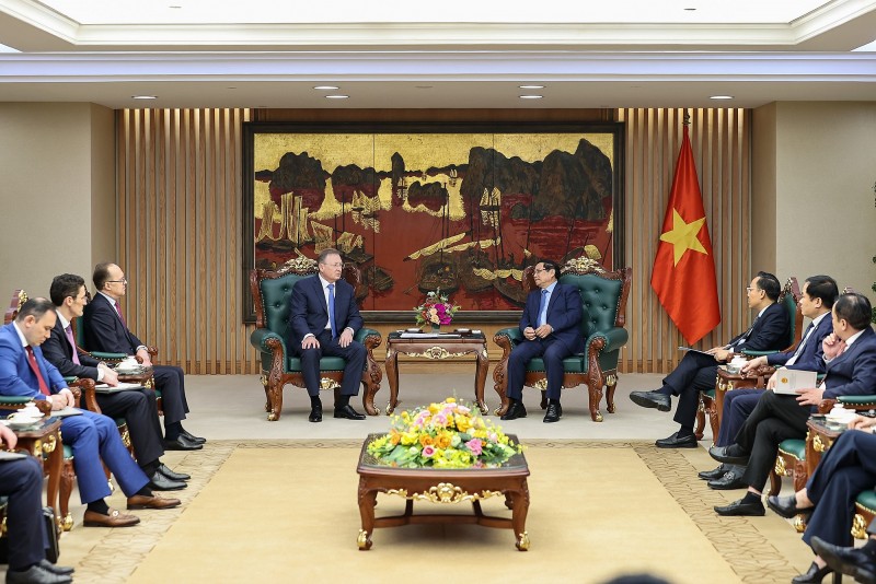 Thủ tướng tiếp Tổng Giám đốc Zarubezhneft - Công ty dầu khí quốc doanh LB Nga