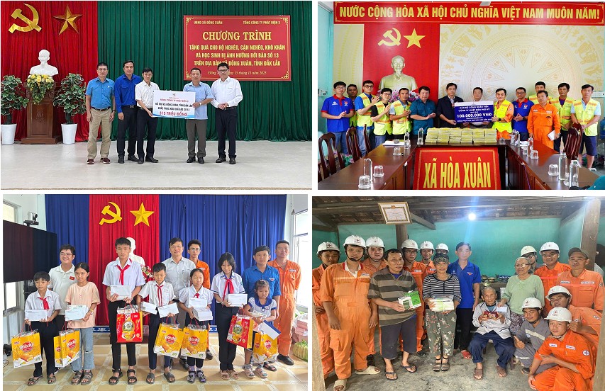 EVNGENCO3 triển khai 2 đợt hỗ trợ khẩn cấp tại miền Trung, Tây Nguyên sau bão lũ