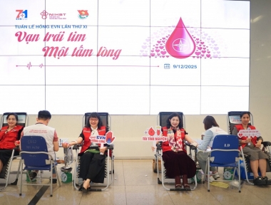 EVN triển khai chương trình hiến máu tình nguyện - Tuần lễ hồng EVN lần thứ XI