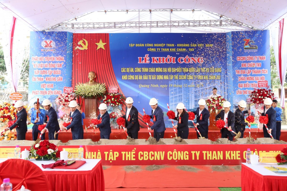 Khởi công dự án Nhà tập thể cán bộ công nhân viên Than Khe Chàm