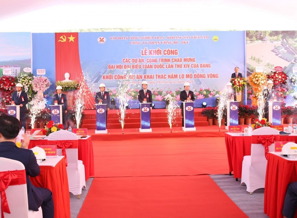 Khởi công dự án khai thác hầm lò mỏ Đồng Vông - Than Uông Bí